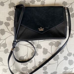 Kate Spade Black Leather Suede Crossbody